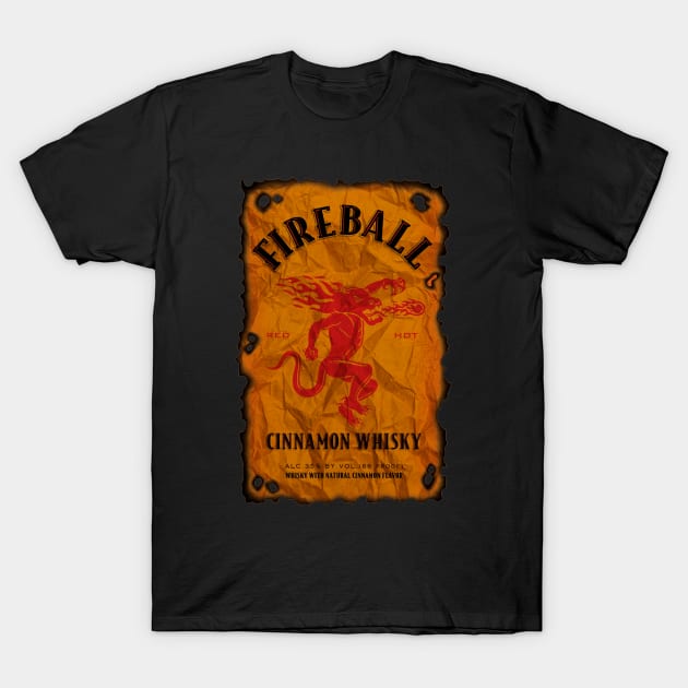 RETRO COLOR FIREBALL WHISKY T-Shirt by SID FANS PROJECT